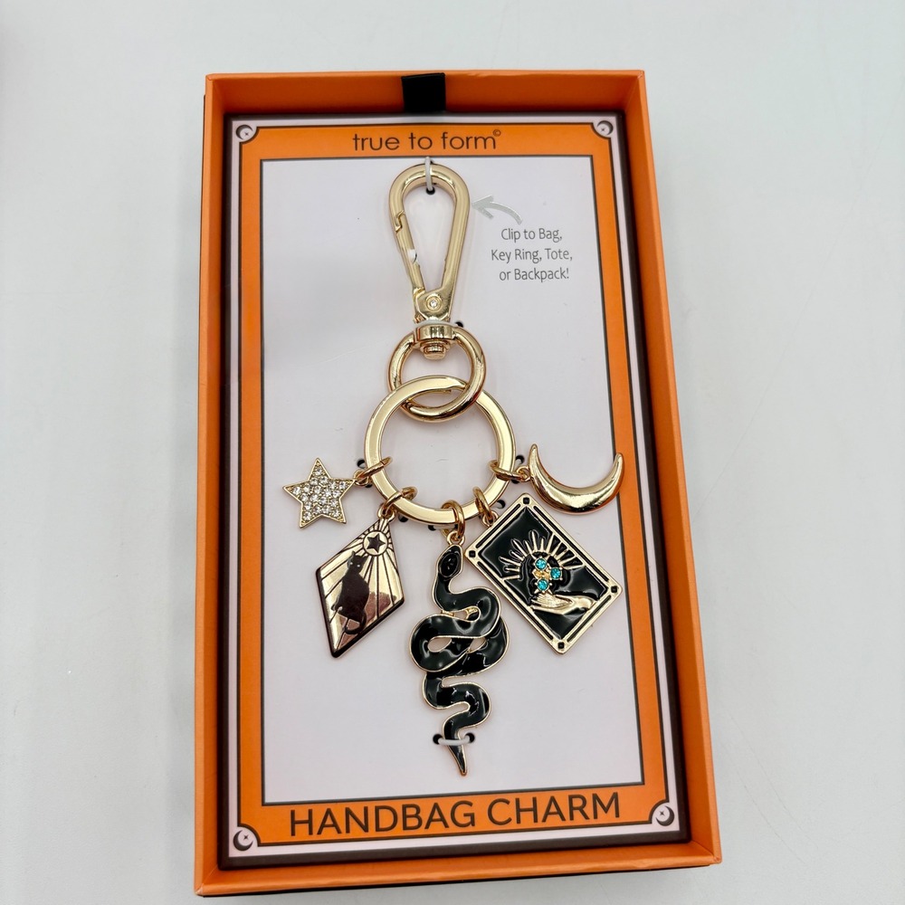True to Form Handbag Tarot Bag Charm & Earrings Set Halloween Witchy Occult New - Picture 3 of 4